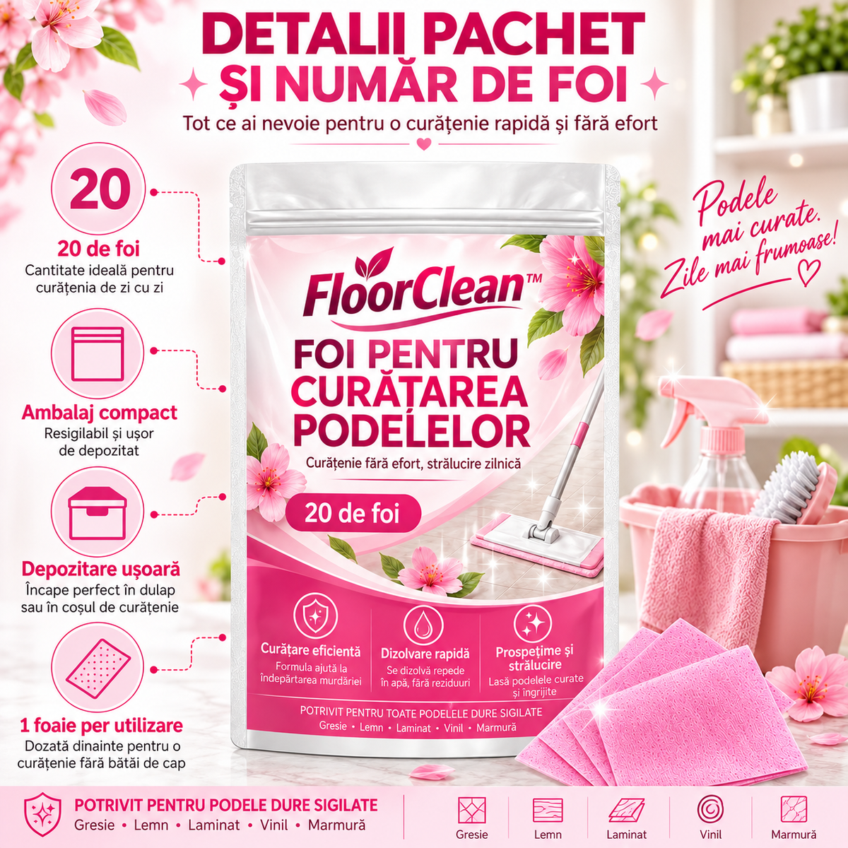 Foi Concentrate Pentru Curatare - FloorClean™